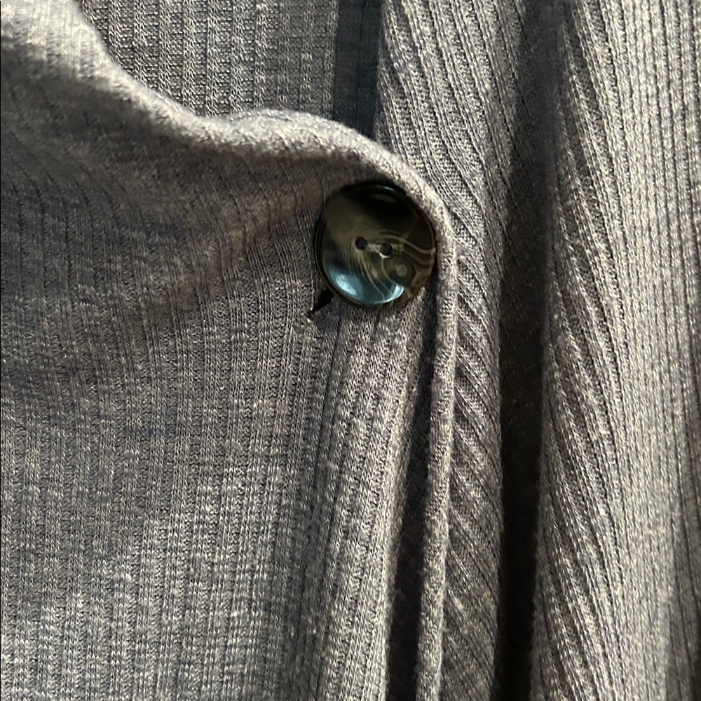 Blue Ribbed Open Cardigan - Picture 3 of 3